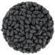 Czech DropDuo beads 3x6mm Jet matted 23980/84110